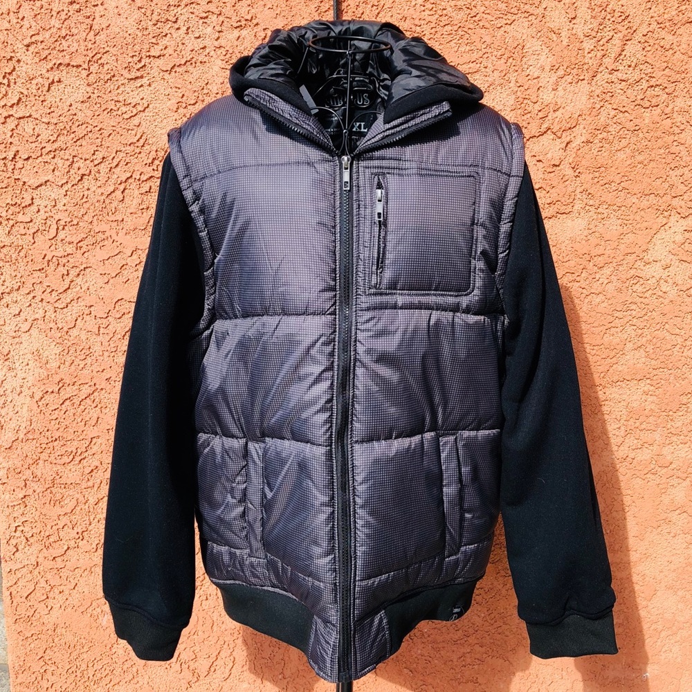 Puffer Jacket with “Sweatshirt” Sleeves NWOT